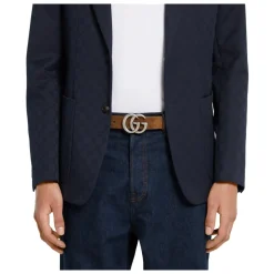 Bælter<Gucci GG Marmont Thin Belt Brun