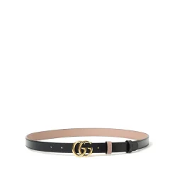 Bælter<Gucci GG Marmont Vendbar Tyndt Bælte Pink