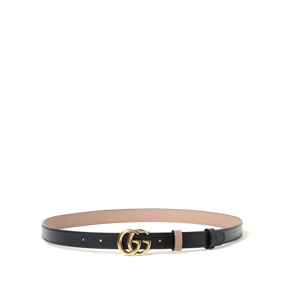 Bælter<Gucci GG Marmont Vendbar Tyndt Bælte Pink