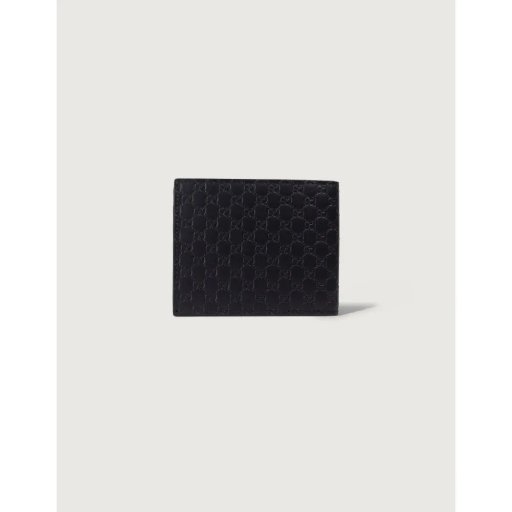 Punge & Kortholder<Gucci GG Microssima Bifold Wallet Sort