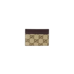 Punge & Kortholder<Gucci GG Supreme Card Case Beige