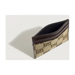 Punge & Kortholder<Gucci GG Supreme Card Case Beige