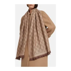 Halstørklæder Og Tørklæder^Gucci GG Uldtørklæde Beige