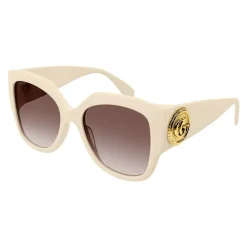 Solbriller^Gucci GG1407S Oversized Solbriller Beige