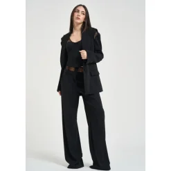 Jakker^Patrizia Pepe Giacca monopetto con pizzo Sort