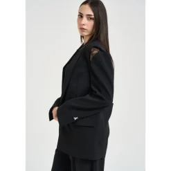 Jakker^Patrizia Pepe Giacca monopetto con pizzo Sort