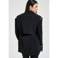 Jakker^Patrizia Pepe Giacca monopetto con pizzo Sort
