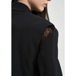 Jakker^Patrizia Pepe Giacca monopetto con pizzo Sort