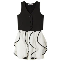 Kjoler & Nederdele^Patrizia Pepe Gilet og Kjole med Voluminøs Nederdel Multifarvet
