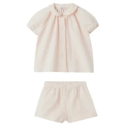 Bodystocking & Sæt<Il Gufo Gingham Seersucker Sæt Pink