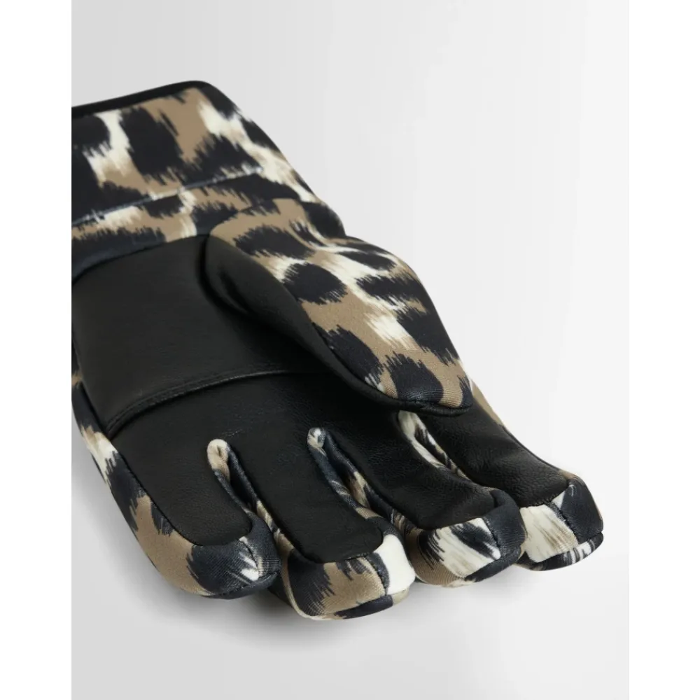 Handsker^Fusalp Glacier W Print Ski Handsker Brun