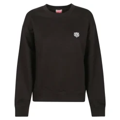 Sweatshirts|Striktrøjer & Sweatere<Kenzo Glad Tiger Klassisk Sweatshirt Sort