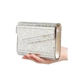 Clutch<Jimmy Choo Glitrende akryl slikclutch taske Grå