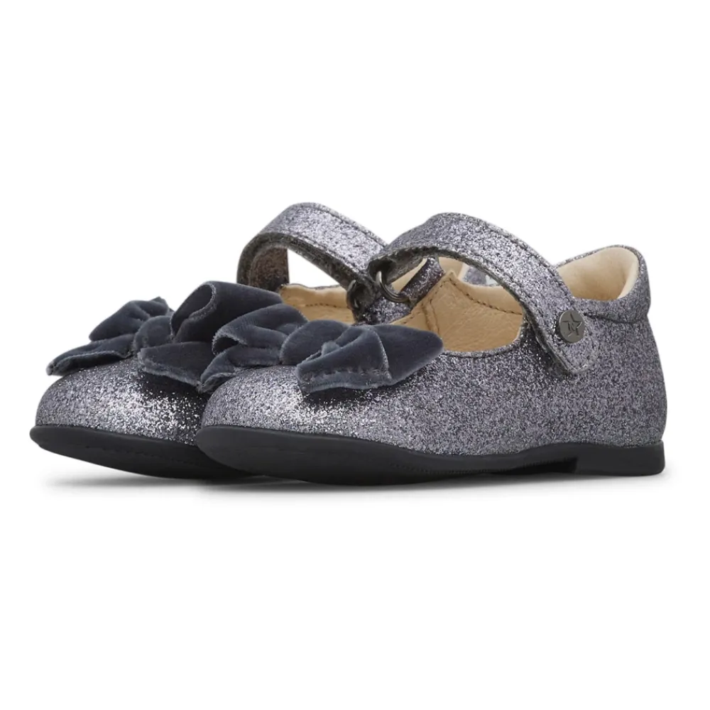 Ballerinasko<Naturino Glitter Fabric Ballerina Grå