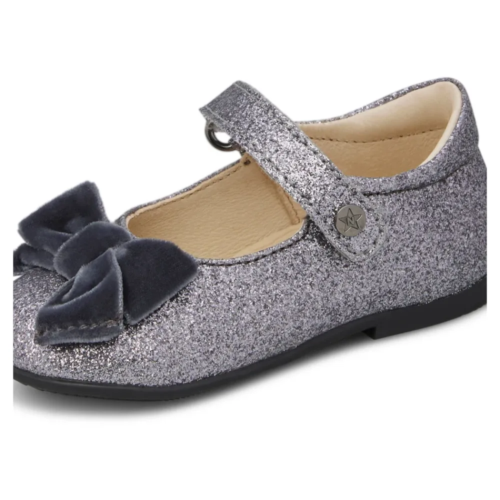 Ballerinasko<Naturino Glitter Fabric Ballerina Grå