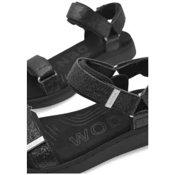 Sandaler<Woden Glitter Line Sandal Moderne Komfort Sort