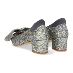 Pumps|Stiletter^Angulus Glitter Pump med Sløjfe - Forårskollektion Grå
