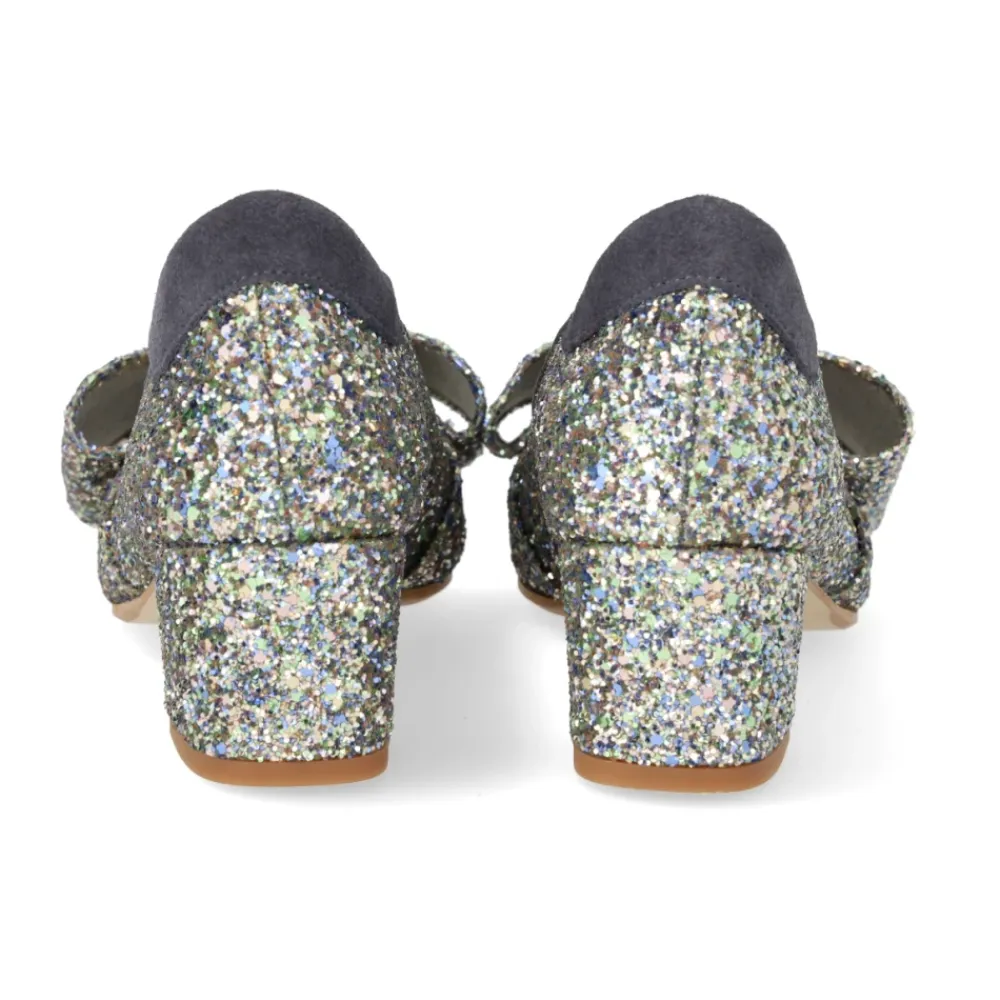 Pumps|Stiletter^Angulus Glitter Pump med Sløjfe - Forårskollektion Grå
