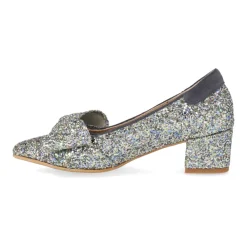 Pumps|Stiletter^Angulus Glitter Pump med Sløjfe - Forårskollektion Grå