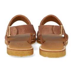 Sandaler<Angulus Glitter Sandal i Ler Glitter Brun