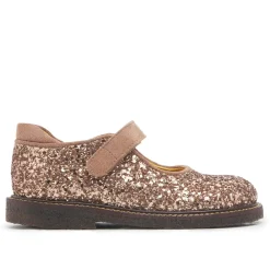 Pæne Sko^Angulus Glitter Velcrosko - Clay Kollektion Pink