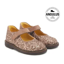 Pæne Sko^Angulus Glitter Velcrosko - Clay Kollektion Pink