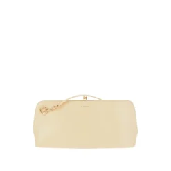 Clutch<Jil Sander Goji Skuldertaske i Champagne Beige