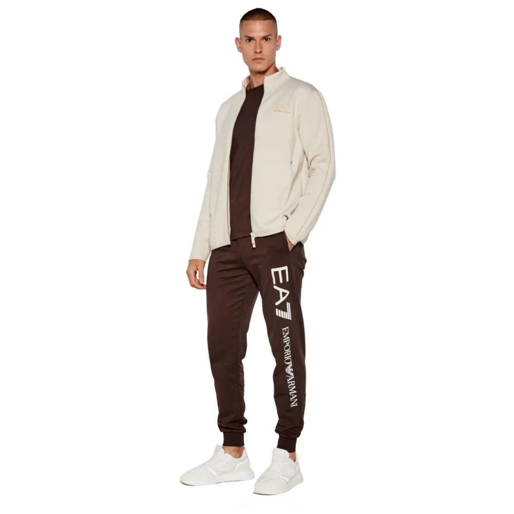 Træningsjakker<Emporio Armani EA7 Gold Label sweatshirt i viskoseblanding Beige