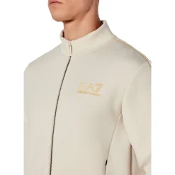 Træningsjakker<Emporio Armani EA7 Gold Label sweatshirt i viskoseblanding Beige
