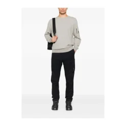 Strik^C.P. Company Bomuld Rund Hals Sweater Grå