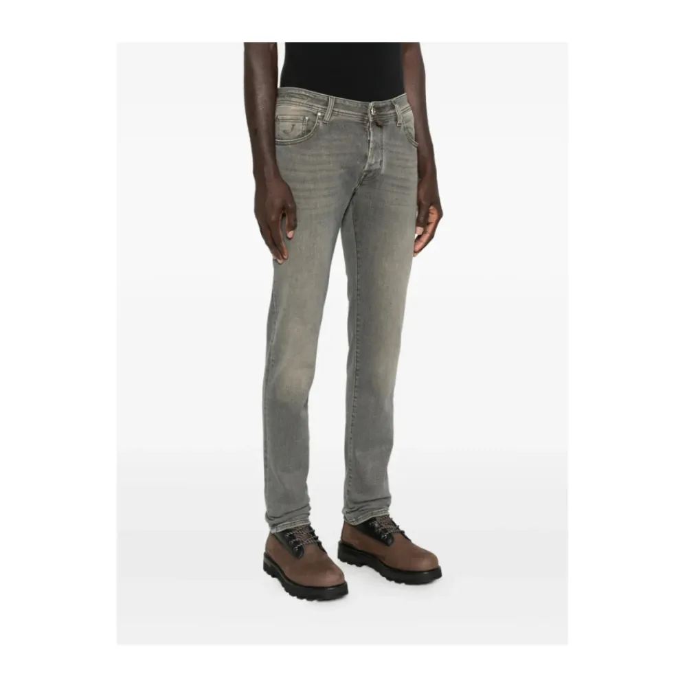 Jeans<Jacob Cohën Fem-Lomme Knaphuls Jeans Grå