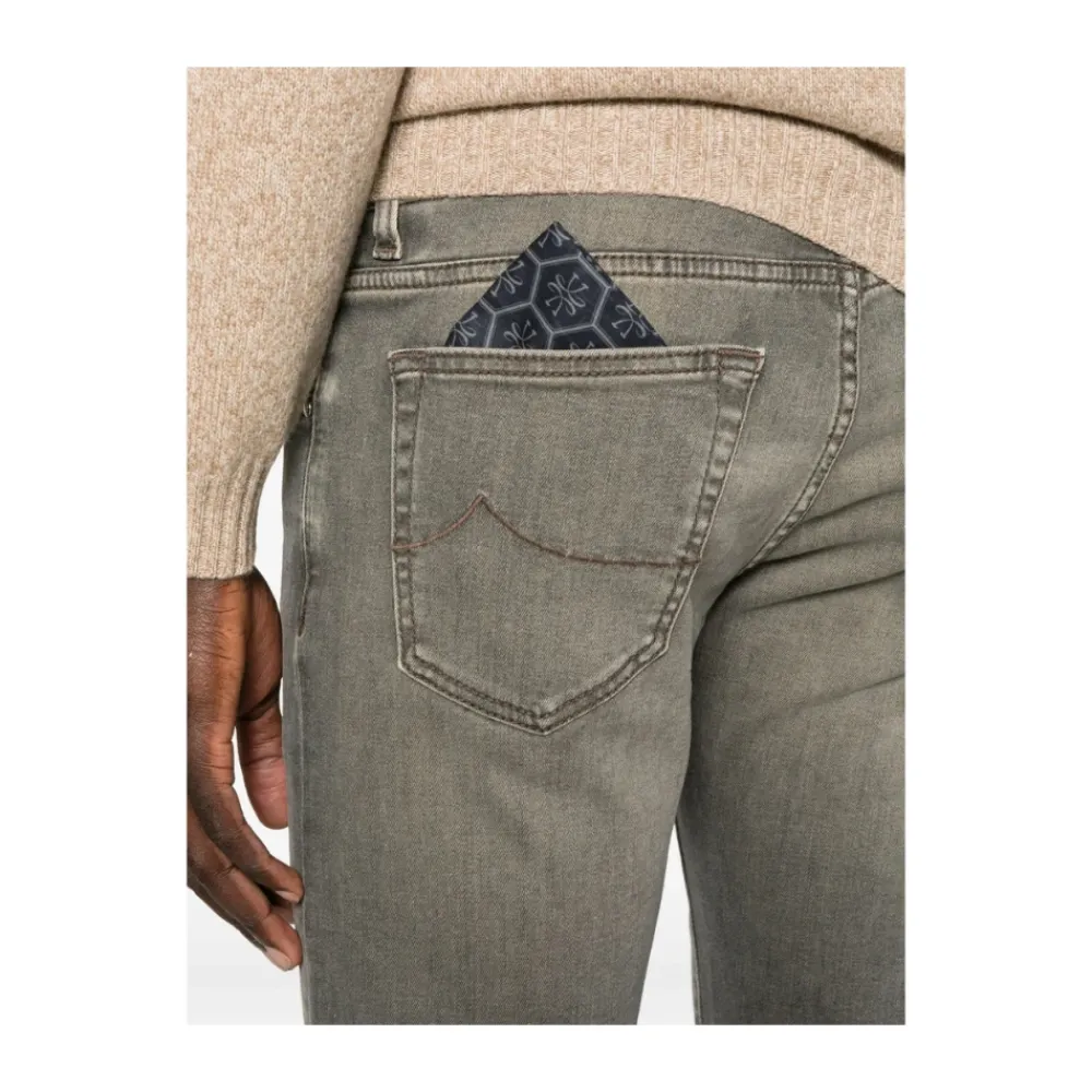 Jeans<Jacob Cohën Fem-Lomme Knaphuls Jeans Grå