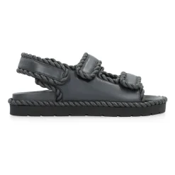 Sandaler^Bottega Veneta Flade Sandaler med Torchon Pynt Grå