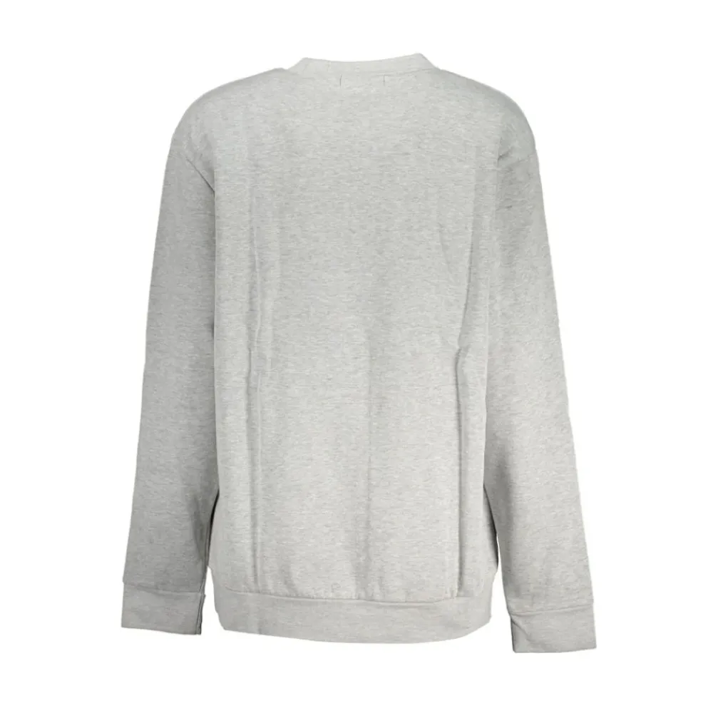 Sweatshirts|Striktrøjer & Sweatere^Cavalli Class Fleece Sweatshirt med Rund Hals Grå