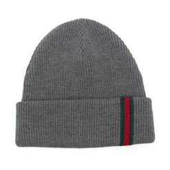 Huer, Kasketter & Hatte<Gucci Signatur Web Stripe Uld Hat Grå
