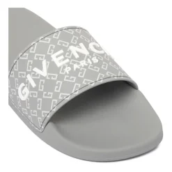 Sandaler<Givenchy Slide Sandaler med Logo Motif Grå