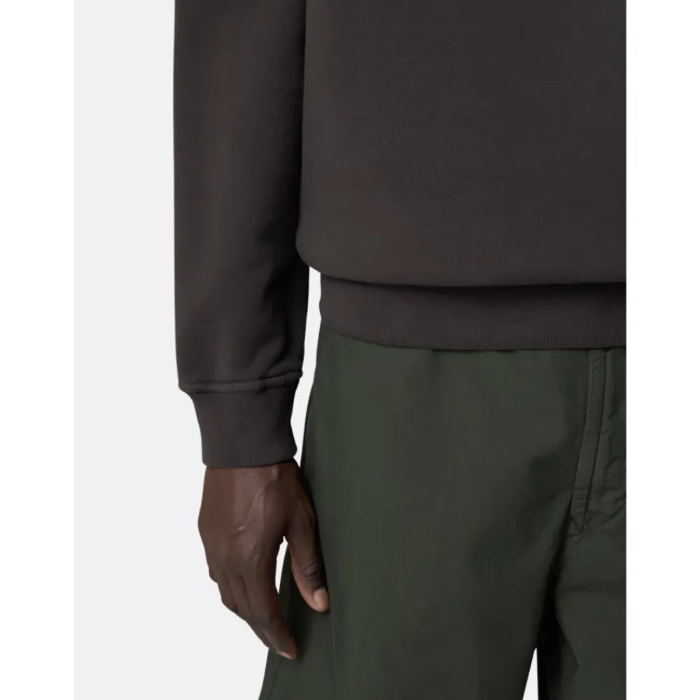Sweatshirts<Stone Island Sweaters med Compass Logo Print Grå