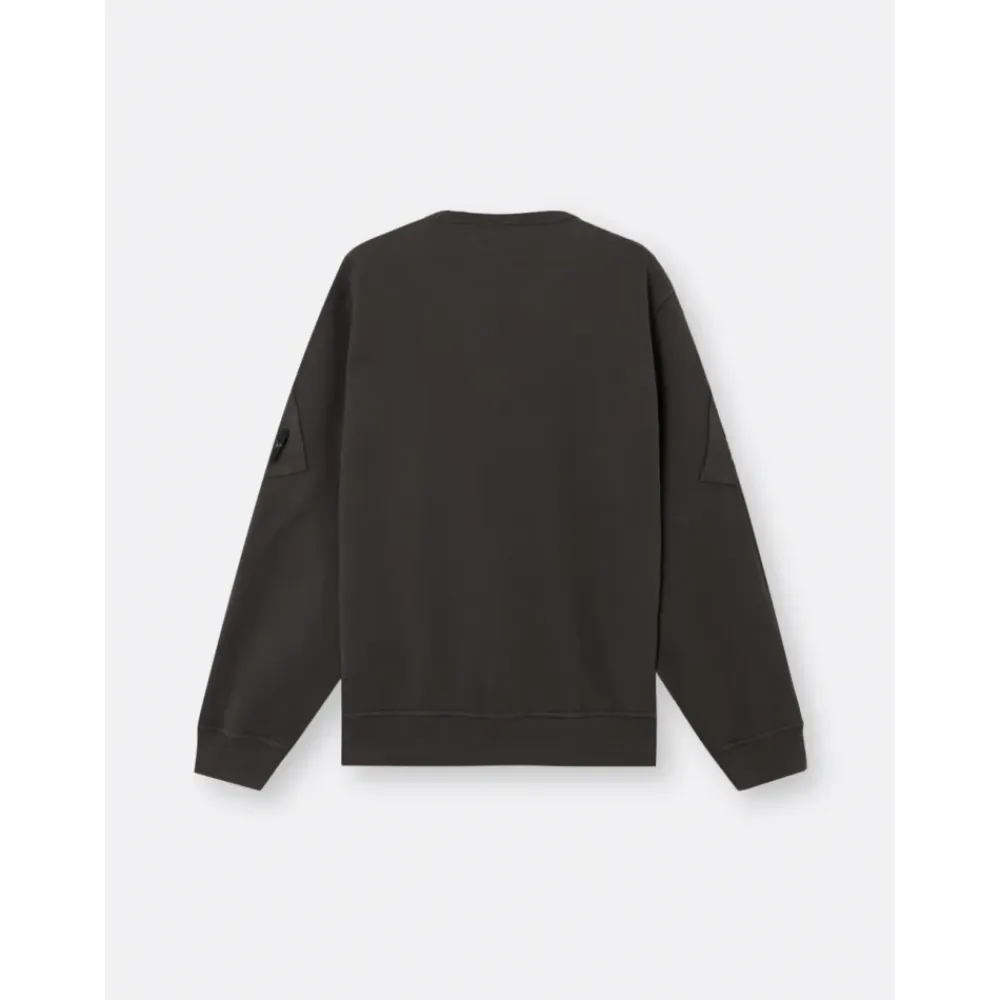Sweatshirts<Stone Island Sweaters med Compass Logo Print Grå