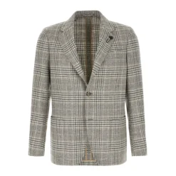 Jakker<Lardini Grå Uld-Kashmir Jakke AW25 Beige