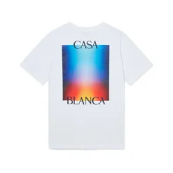 T-Shirts<Casablanca Gradient Casa Logo T-Shirt Hvid
