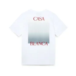 T-Shirts<Casablanca Gradient Square Printed White T-shirt Hvid
