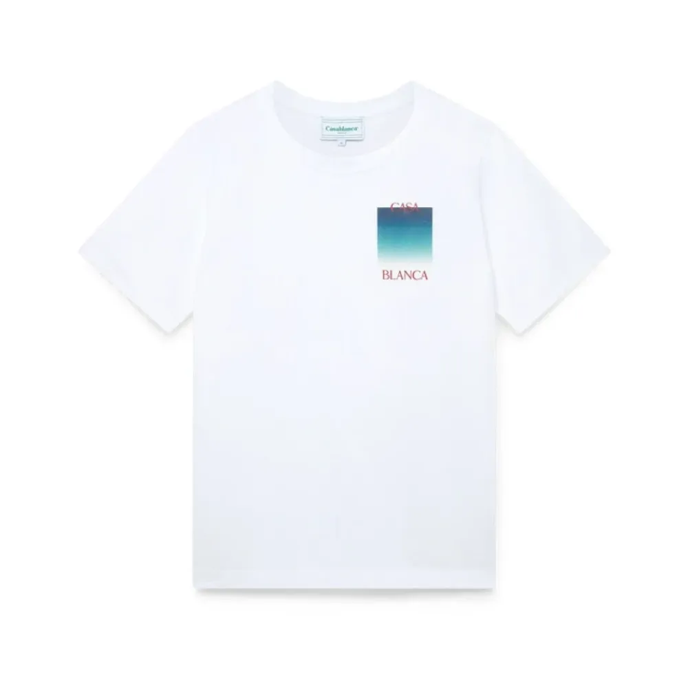 T-Shirts<Casablanca Gradient T-shirt Hvid