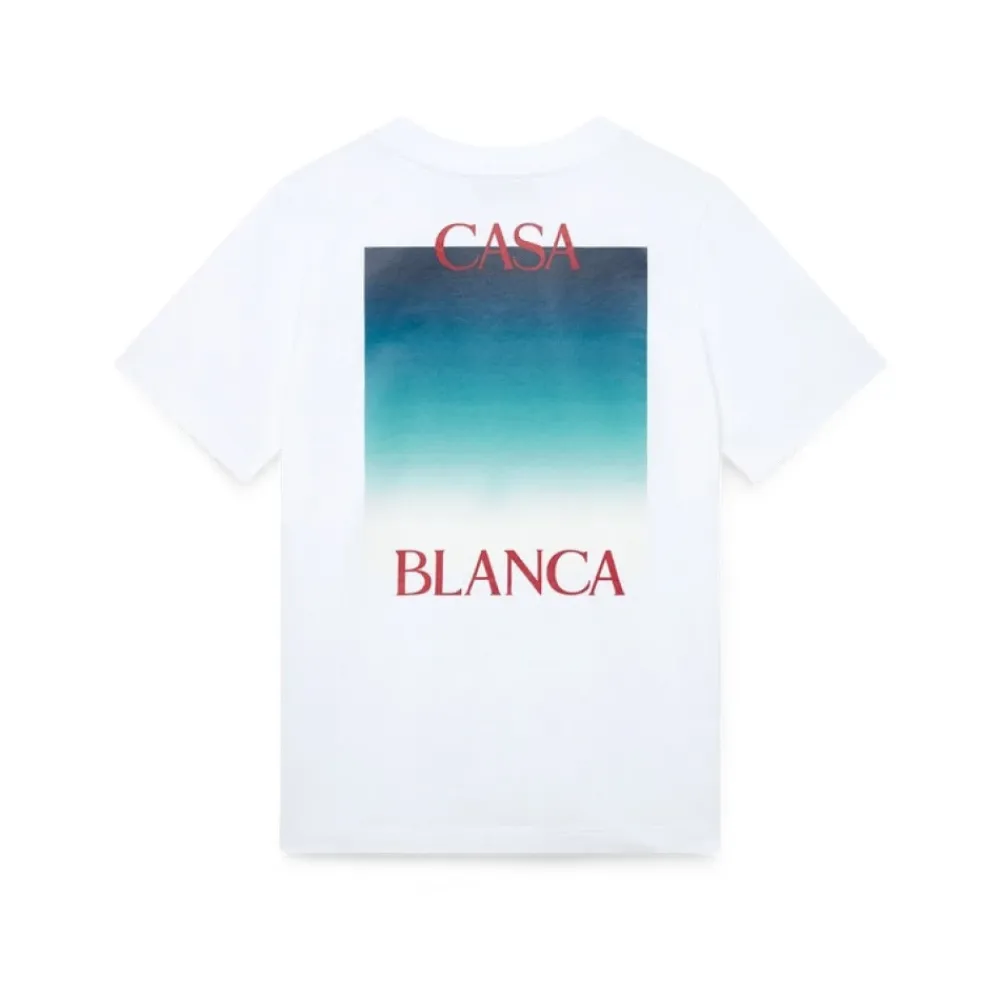 T-Shirts<Casablanca Gradient T-shirt Hvid