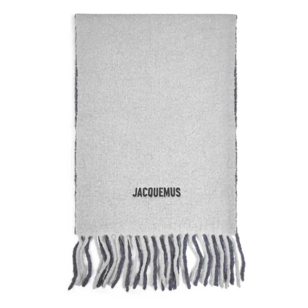 Halstørklæder Og Tørklæder<Jacquemus Gradient-effekt Alpaka Uld Tørklæde Grå