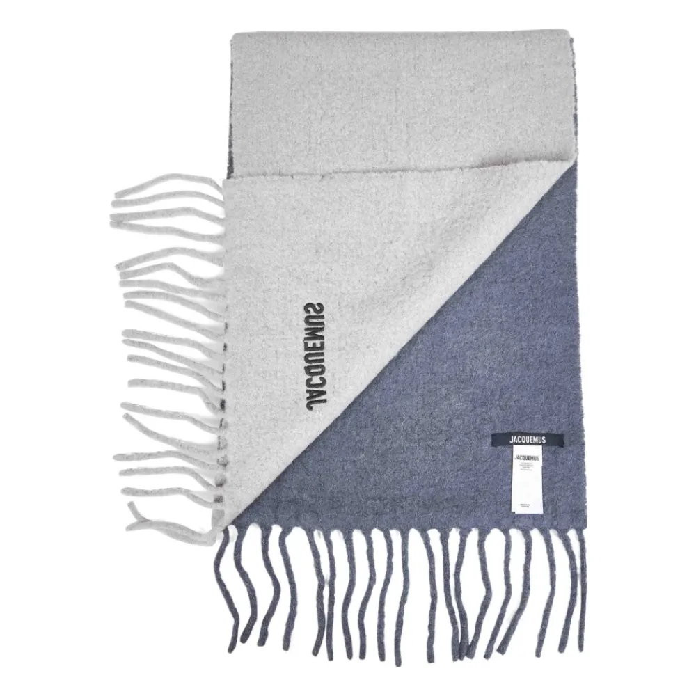Halstørklæder Og Tørklæder<Jacquemus Gradient-effekt Alpaka Uld Tørklæde Grå