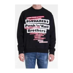 Sweatshirts<Dsquared2 Grafisk Print Urban Sweatshirt Sort