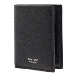 Punge & Kortholder<Tom Ford Grain Leather Folding Cardholder Sort