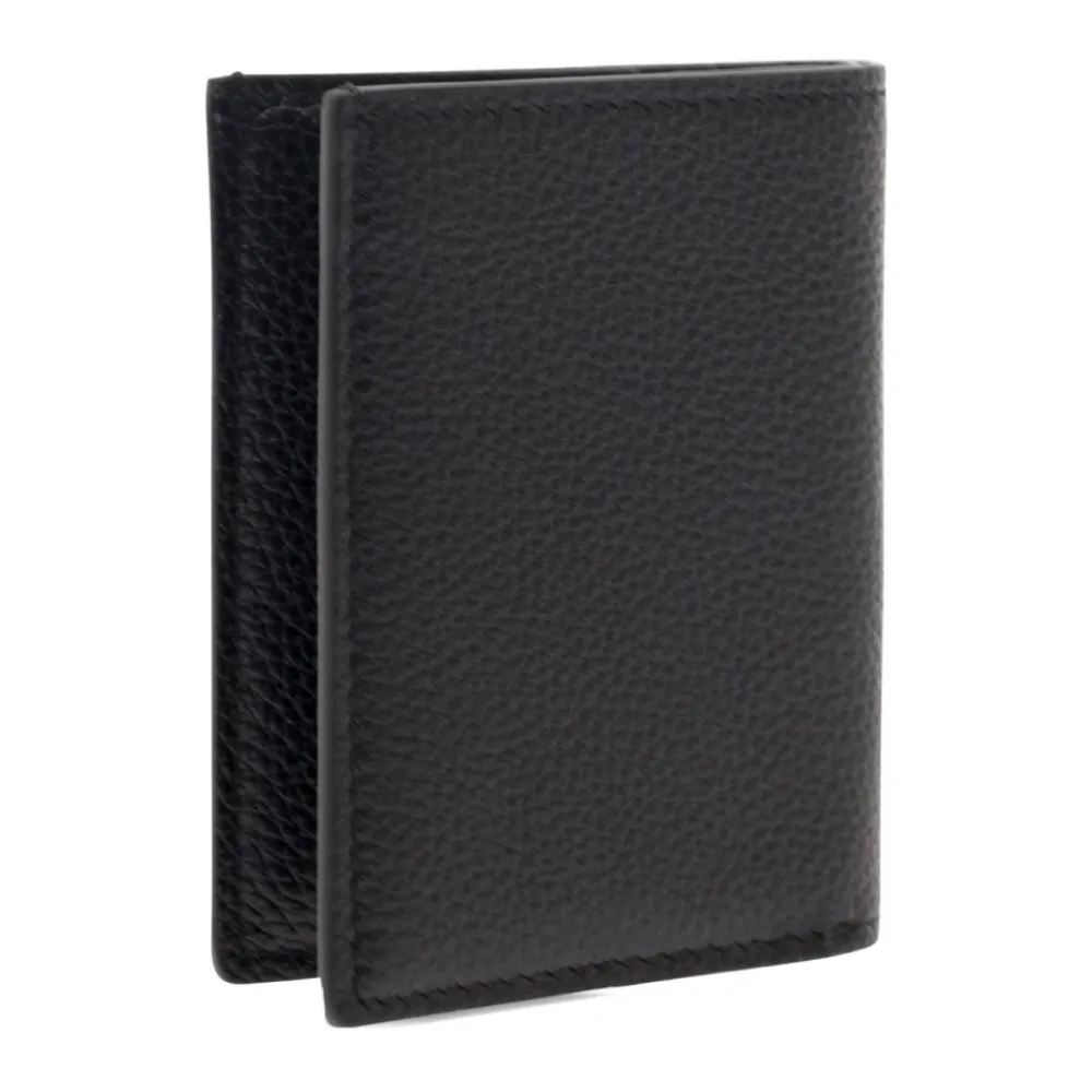 Punge & Kortholder<Tom Ford Grain Leather Folding Cardholder Sort