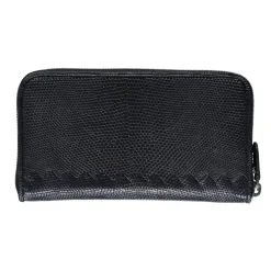 Punge & Kortholder^Bottega Veneta Grainy Leather Zip-Around Wallet Blå