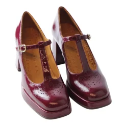 Pumps^Chie Mihara Granate ruskindshæle Rød